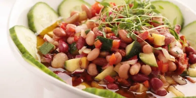 Beans and salad