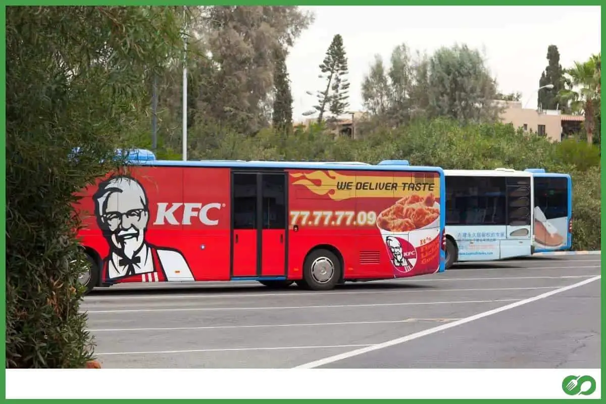 Bus with KFC logo
