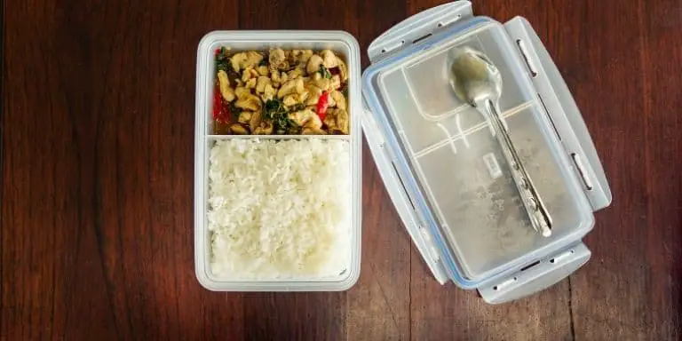 Rice in small container