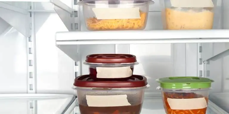 tupperware containers in the fridge