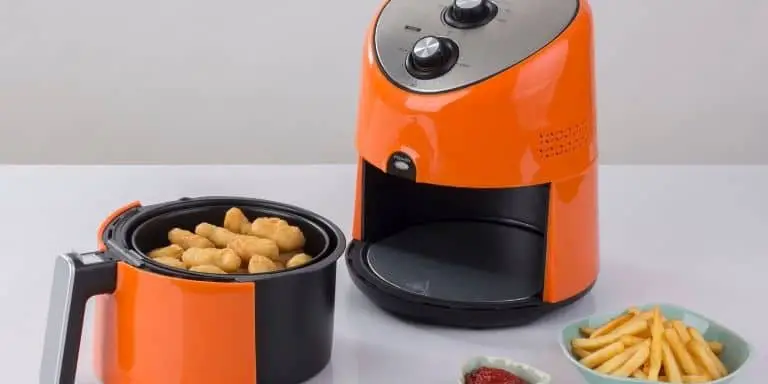 Air Fryer with chicken and fries