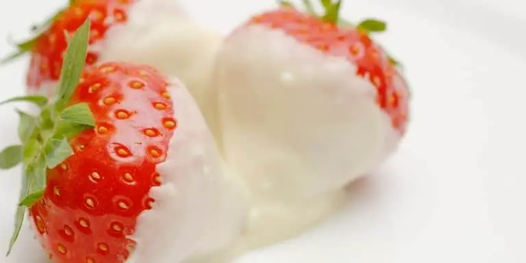 white chocolate-covered strawberry