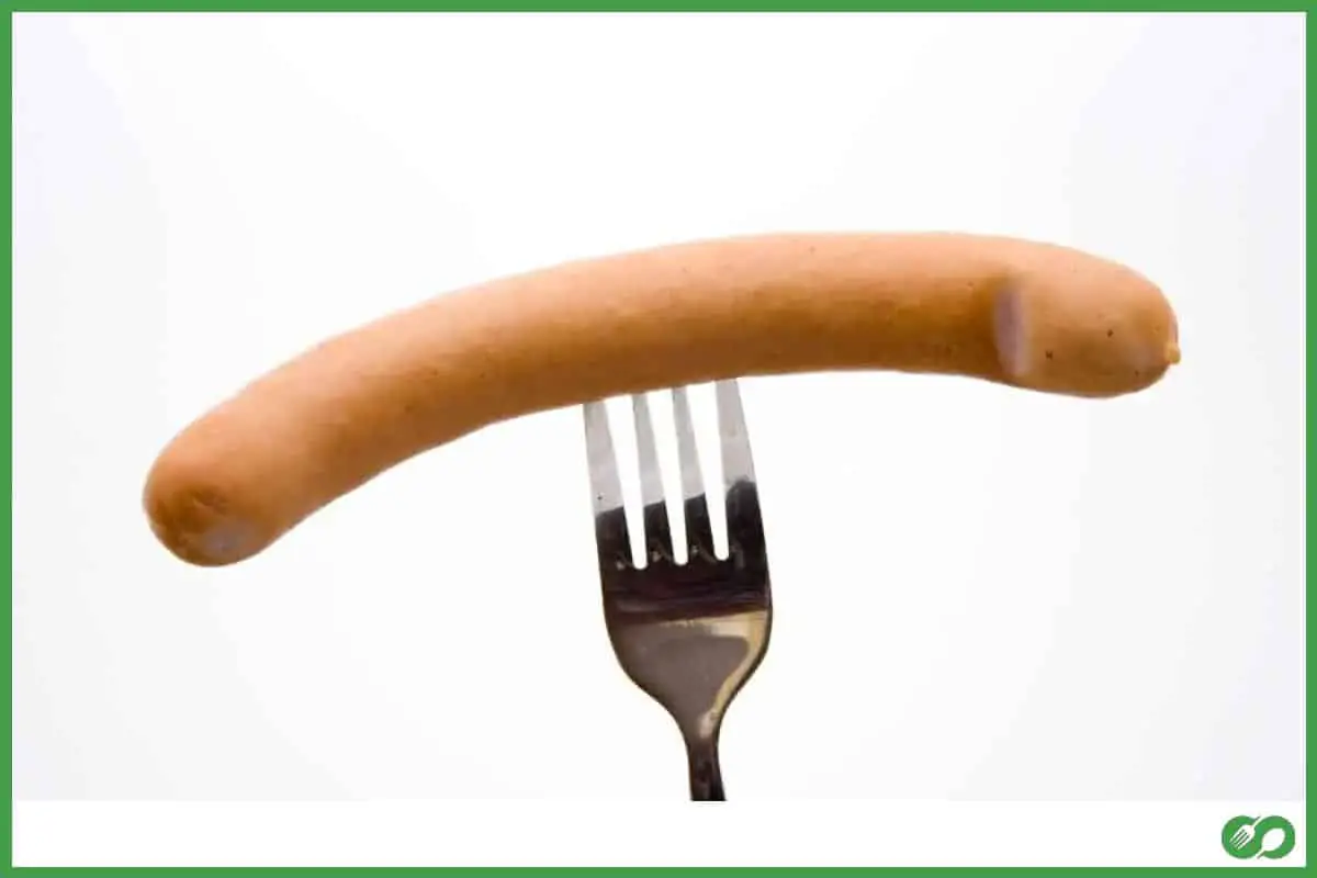 A fork in a sausage