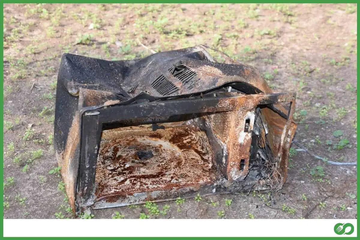 Burned-out microwave