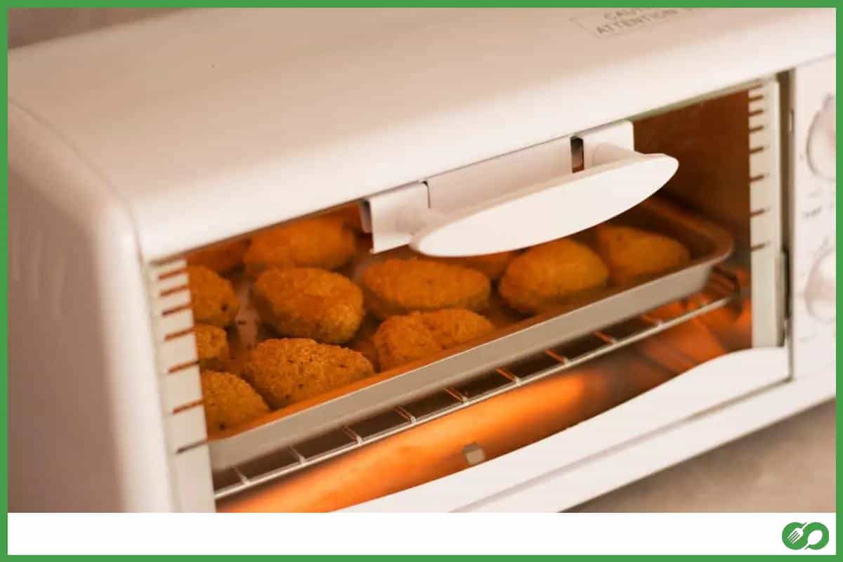 Chicken nuggets in a toaster oven