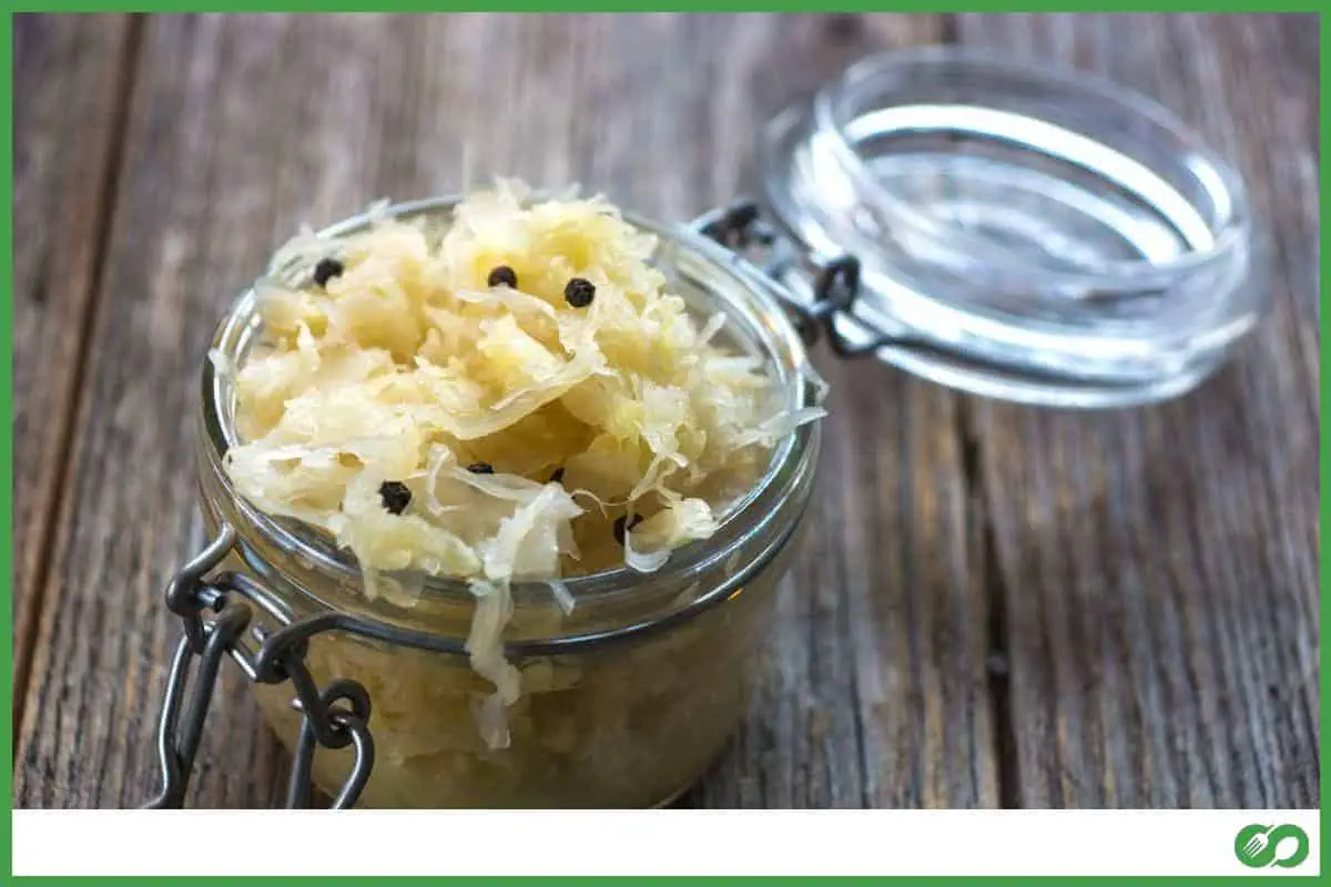 Sauerkraut in a jar