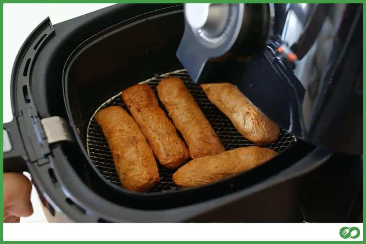 Air fryer with fish inside
